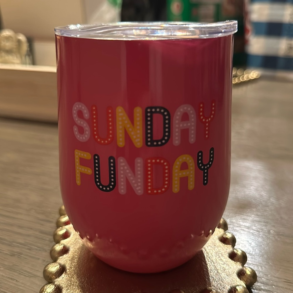 Brand New Sunday Funday stainless steel tumbler